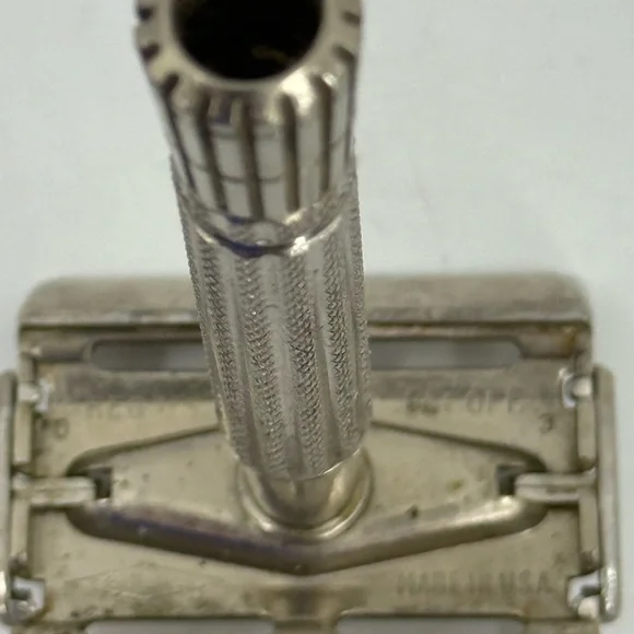 Gillette Super Speed Vintage Z-2 1954 Double Edge Safety Razor Chrome Smooth - Picture 4 of 9